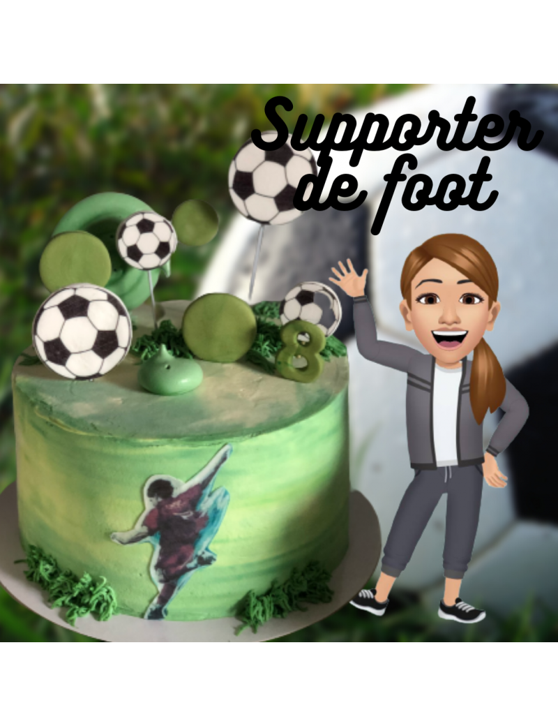 Gâteau personnalisé Supporter de Foot