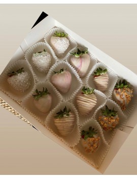 Livraison boîte de fraises & chocolats Kinder - Luvbox paris