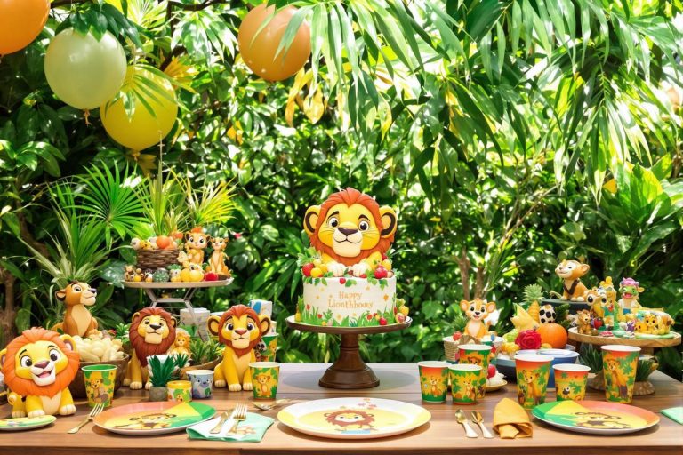 Gâteau et déco pour un anniversaire roi lion inoubliable.jpg