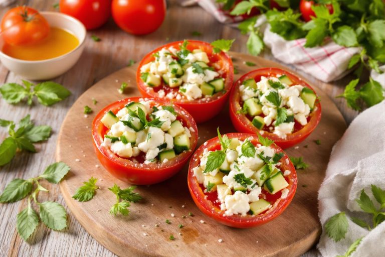 On a trouvé la recette de tomates farcies parfaite quand il fait trop chaud pour allumer le four.jpg